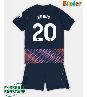 Tottenham Hotspur Mohammed Kudus #20 Replik Auswärtstrikot Kinder 2026-27 Kurzarm (+ Kurze Hosen)